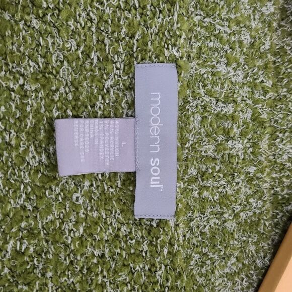 MODERN SOUL Green Open Front  Cardigan Sweater - Picture 4 of 11